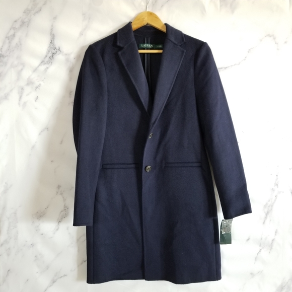 New Lauren Ralph Lauren Navy Coat - Picture 2 of 10